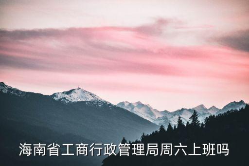 海南省工商行政管理局周六上班嗎