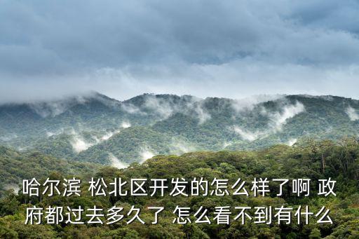 哈爾濱 松北區開發的怎么樣了啊 政府都過去多久了 怎么看不到有什么