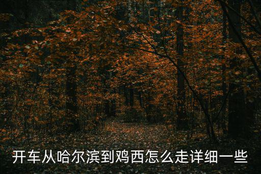 哈爾濱到雞西，開車從哈爾濱到雞西怎么走詳細一些