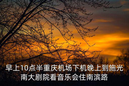 施光南大劇院，早上10點半重慶機場下機晚上到施光南大劇院看音樂會住南濱路