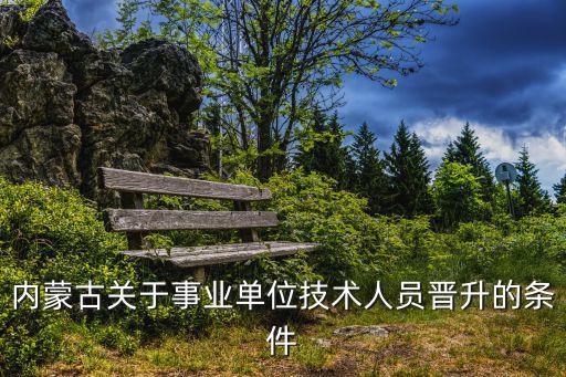 內蒙古關于事業單位技術人員晉升的條件
