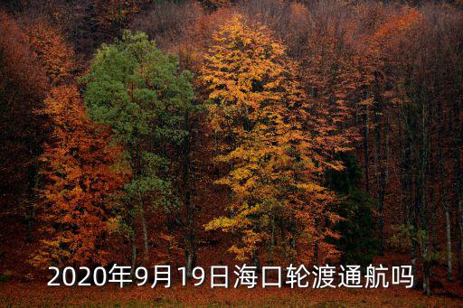 2020年9月19日海口輪渡通航嗎