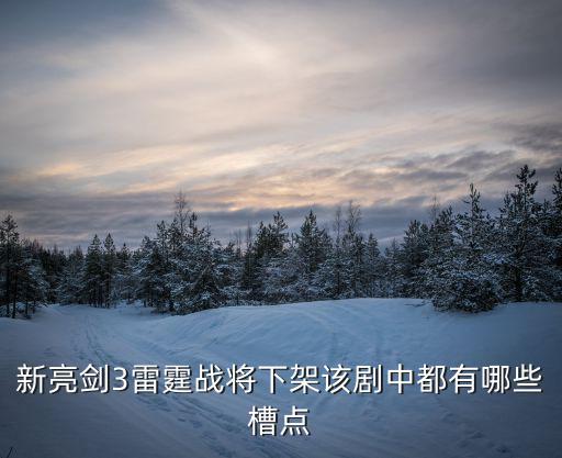 新亮劍3雷霆戰將下架該劇中都有哪些槽點