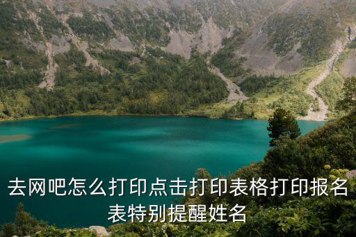 去網(wǎng)吧怎么打印點(diǎn)擊打印表格打印報(bào)名表特別提醒姓名