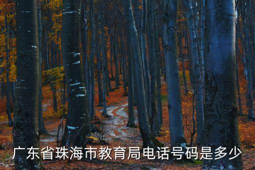 珠海市教育局電話，珠海市教育局的投訴電話