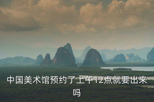 中國美術館預約了上午12點就要出來嗎