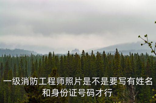 一級(jí)消防工程師照片是不是要寫有姓名和身份證號(hào)碼才行