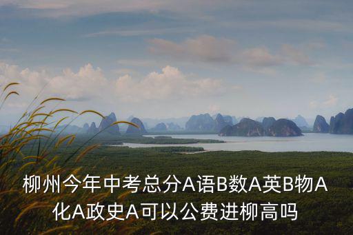 柳州今年中考總分A語B數A英B物A化A政史A可以公費進柳高嗎