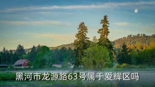 黑河市愛輝區，黑河市 海南路安發家園屬于什么區