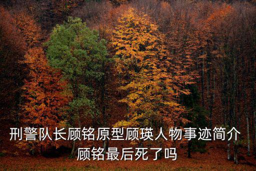 刑警隊長顧銘原型顧瑛人物事跡簡介 顧銘最后死了嗎