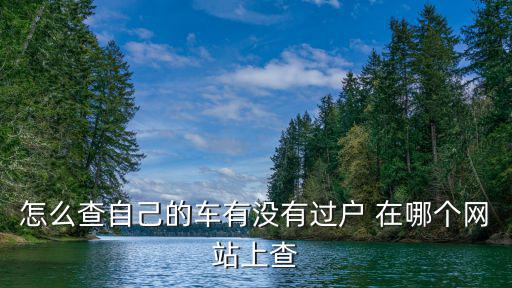 車輛過戶查詢，怎么查自己的車有沒有過戶 在哪個網站上查