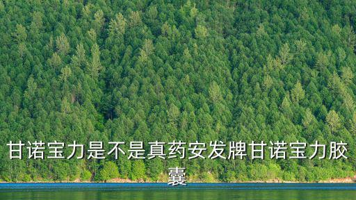 甘諾寶力是不是真藥安發(fā)牌甘諾寶力膠囊