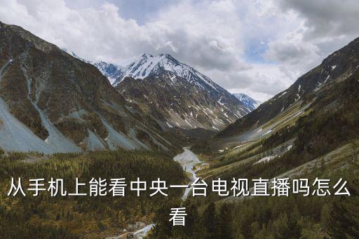 中央一臺在線直播cctv，從手機上能看中央一臺電視直播嗎怎么看