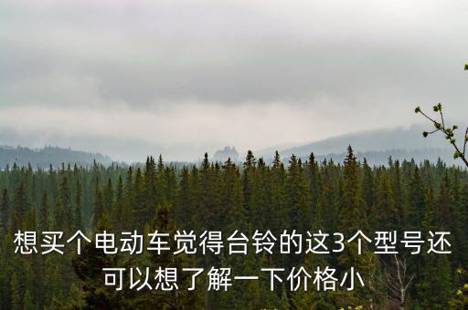 想買個電動車覺得臺鈴的這3個型號還可以想了解一下價格小