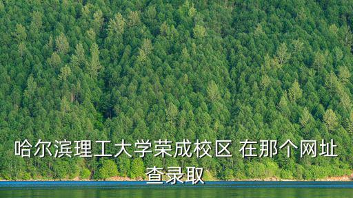 哈理工招生網，哈爾濱理工大學榮成校區 在那個網址查錄取