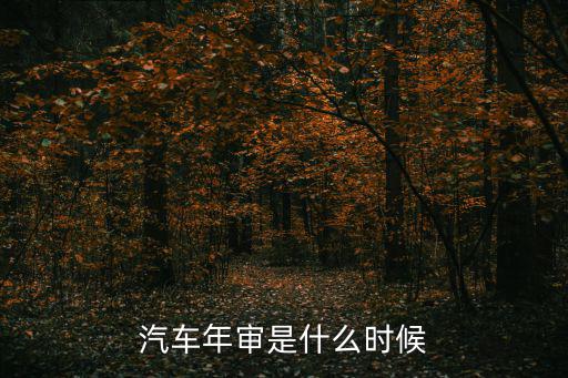 汽車年審是什么時候
