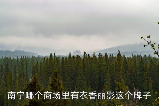 衣香麗影，南寧哪個商場里有衣香麗影這個牌子