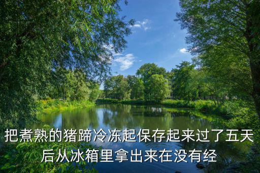 冷凍豬蹄，把煮熟的豬蹄冷凍起保存起來過了五天后從冰箱里拿出來在沒有經