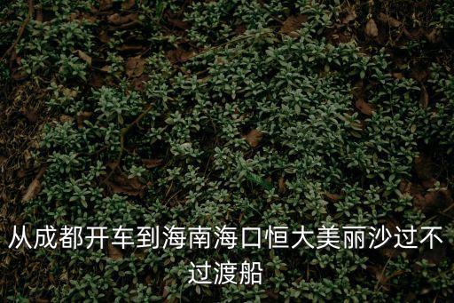 從成都開車到海南海口恒大美麗沙過不過渡船