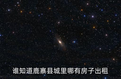 鹿寨租房，誰知道鹿寨縣城里哪有房子出租