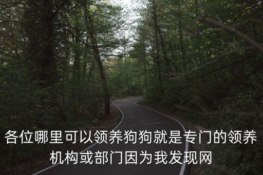 各位哪里可以領養狗狗就是專門的領養機構或部門因為我發現網