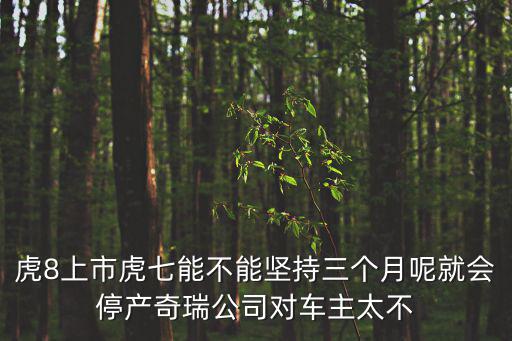 虎8，虎8上市虎七能不能堅持三個月呢就會停產奇瑞公司對車主太不