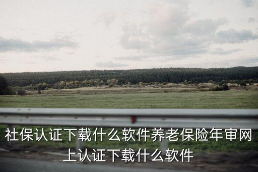 社保認證下載什么軟件養老保險年審網上認證下載什么軟件
