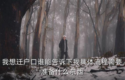 我想遷戶口誰能告訴下我具體流程需要準(zhǔn)備什么東西
