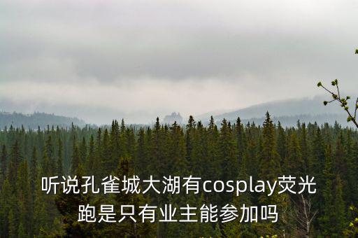 聽說孔雀城大湖有cosplay熒光跑是只有業主能參加嗎