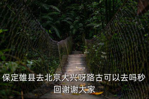 保定雄縣去北京大興呀路古可以去嗎秒回謝謝大家