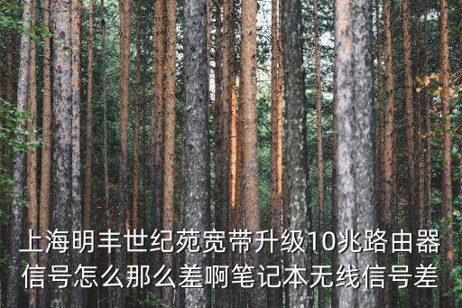 上海明豐世紀苑寬帶升級10兆路由器信號怎么那么差啊筆記本無線信號差