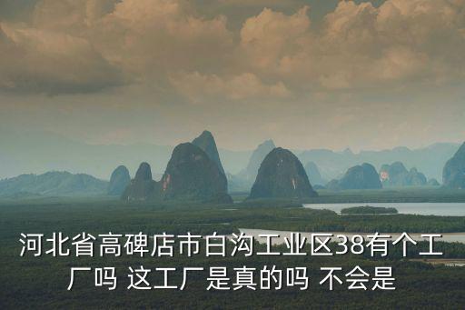河北省高碑店市白溝工業(yè)區(qū)38有個(gè)工廠嗎 這工廠是真的嗎 不會是