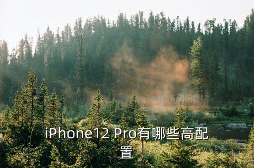 iPhone12 Pro有哪些高配置
