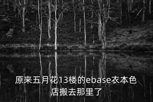 原來五月花13樓的ebase衣本色店搬去那里了