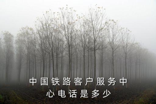 中 國 鐵 路 客 戶 服 務 中 心 電 話 是 多 少