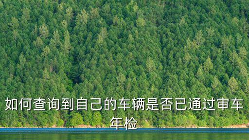 汽車年審查詢，怎樣查車輛年檢了沒有