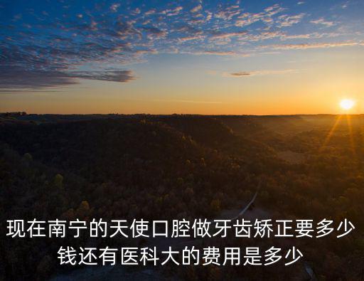 現在南寧的天使口腔做牙齒矯正要多少錢還有醫科大的費用是多少