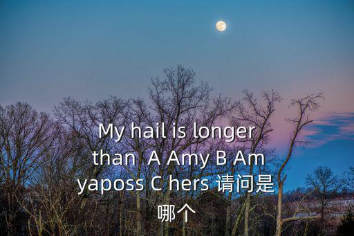 My hail is longer than  A Amy B Amyaposs C hers 請問是哪個