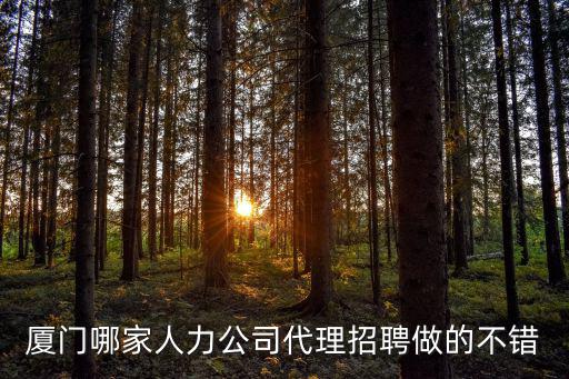 廈門哪家人力公司代理招聘做的不錯