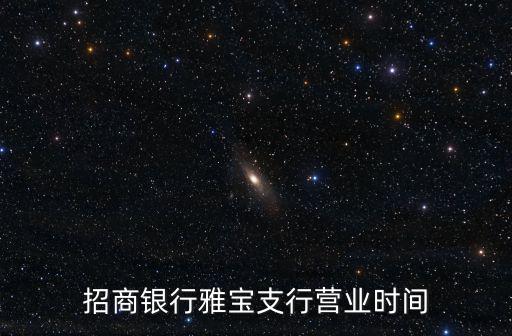 招商銀行雅寶支行營業時間