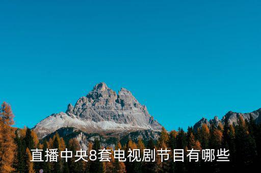 直播中央8套電視劇節目有哪些