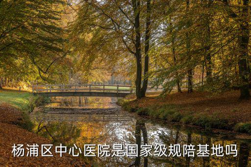 楊浦區中心醫院是國家級規陪基地嗎