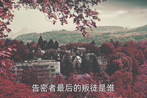 告密者最后的叛徒是誰