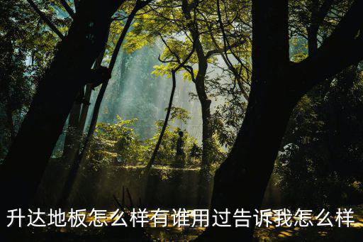 升達地板，升達地板質量如何