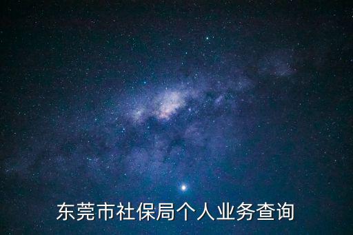 東莞市社保局個人業(yè)務查詢