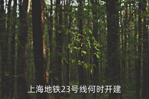 上海地鐵23號(hào)線何時(shí)開建