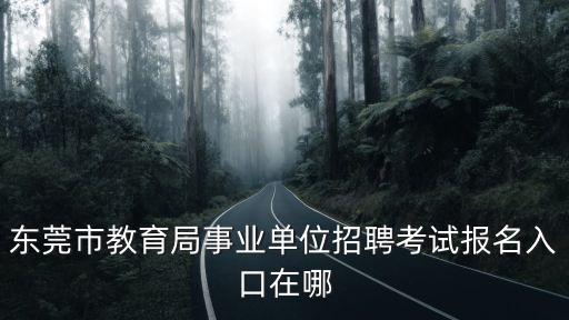 東莞事業單位招聘，東莞市教育局事業單位招聘考試報名入口在哪