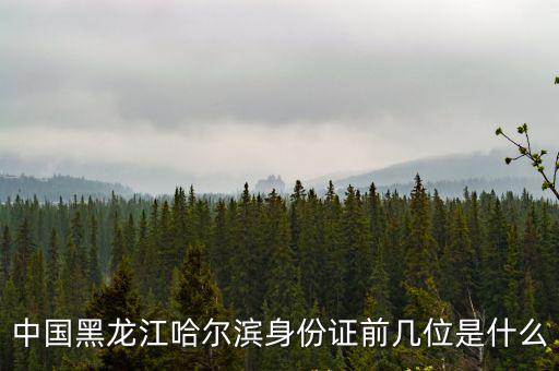 中國黑龍江哈爾濱身份證前幾位是什么