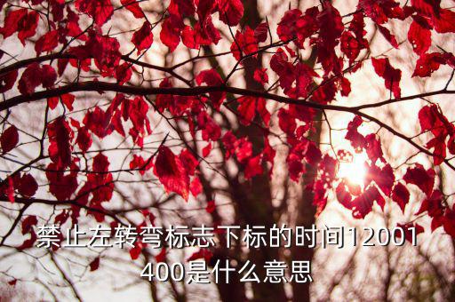 禁止左轉(zhuǎn)彎標(biāo)志下標(biāo)的時(shí)間12001400是什么意思