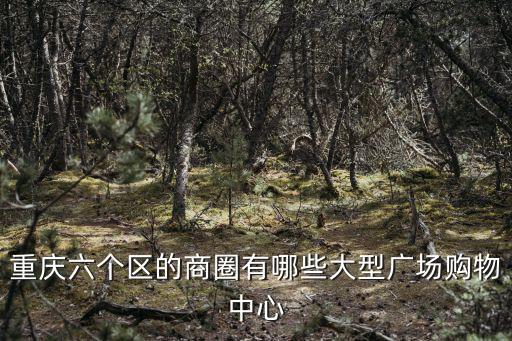 重慶六個區的商圈有哪些大型廣場購物中心